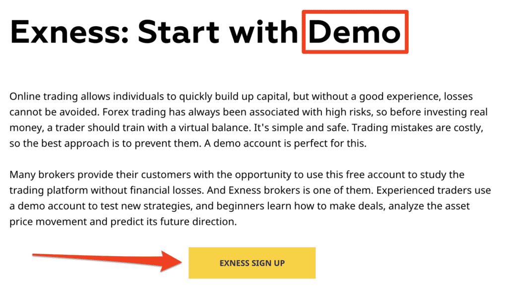 Account Types and Features Demo Account 