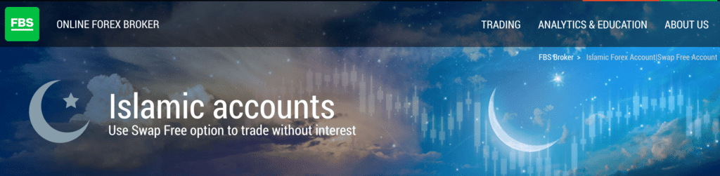 FBS Account Types and Features Islamic Account 