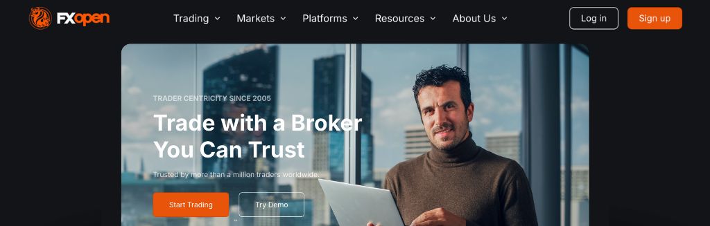 FXOpen Review How to open account step 1