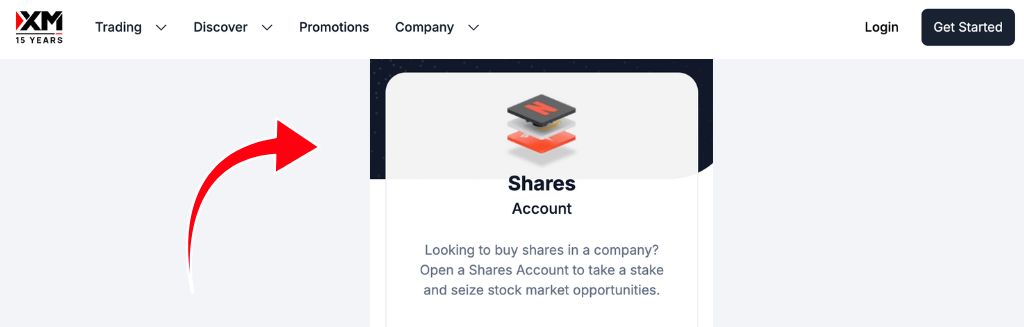 XM Review Shares Account