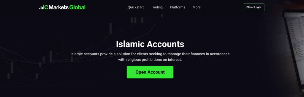IC Markets Islamic Account