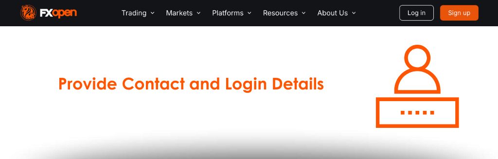FXOpen Review How to open account step 2