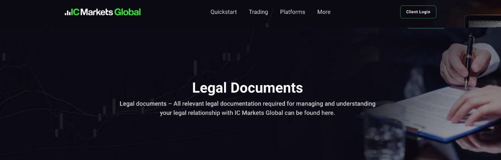 IC Markets Review Legal Documents