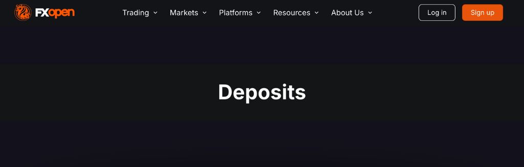 How can I deposit to a FXOpen account?