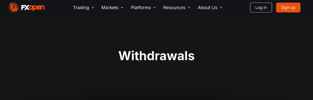 How to withdraw from FXOpen?