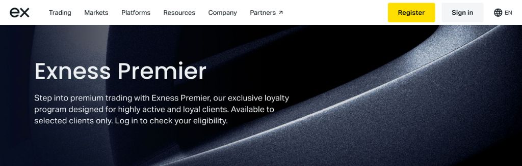 Exness Premier Program